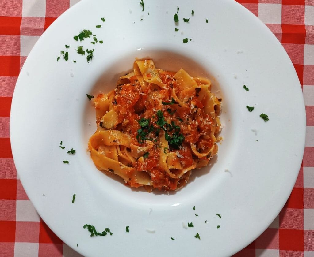 pappardelle all arrabbiata