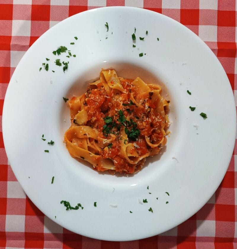 pappardelle all arrabbiata