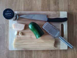 składniki na spaghetti alla nerano