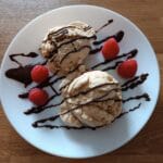 lody chałwowe z polewą czekoladową