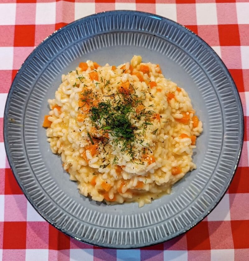 risotto z marchewką